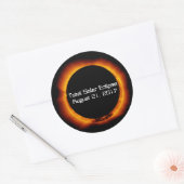 Sticker Rond Éclipse solaire totale 2017 (Enveloppe)