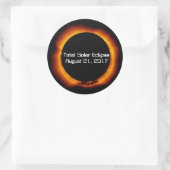 Sticker Rond Éclipse solaire totale 2017 (Sac)