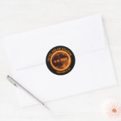 Sticker Rond Éclipse solaire totale 2026 (Enveloppe)