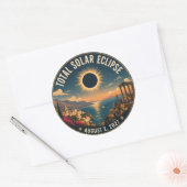 Sticker Rond Éclipse solaire totale 2027 (Enveloppe)
