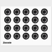 Sticker Rond Éclipse solaire totale 8 avril 2024 (Feuille)