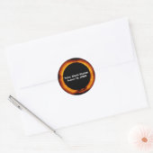 Sticker Rond Éclipse solaire totale de 2026 (Enveloppe)