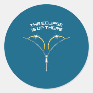 Sticker Rond Éclipse solaire totale là-haut