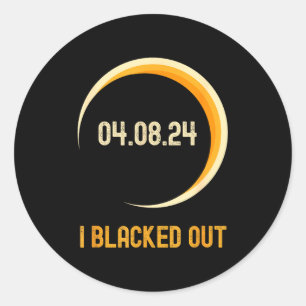 Sticker Rond Éclipse solaire totale occultée