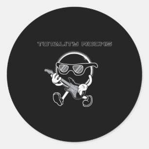 Sticker Rond Éclipse totale de soleil Totality Rocks