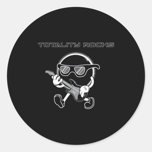 Sticker Rond Éclipse totale de soleil Totality Rocks (Devant)