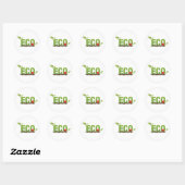Sticker Rond Éco-amour (Feuille)