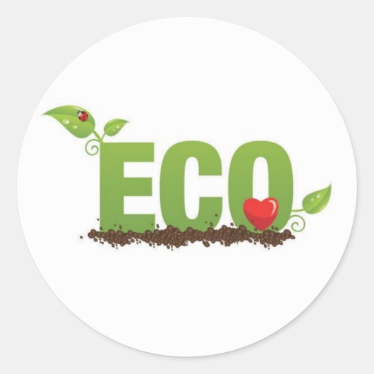 Sticker Rond Éco-amour (Devant)