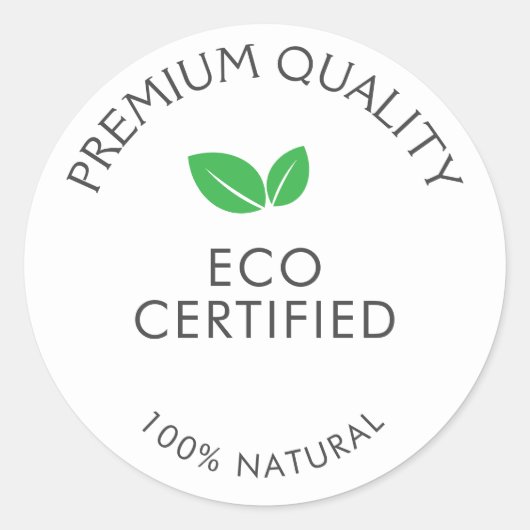 Sticker Rond Éco-certifié Simple (Devant)
