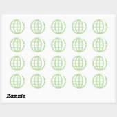 Sticker Rond eco earth (Feuille)