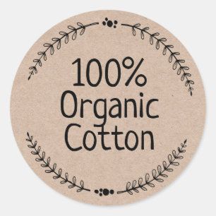 Sticker Rond Eco Friendly Kraft 100% coton