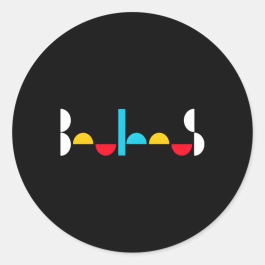 Sticker Rond École Bauhaus 1919 1933 (Devant)