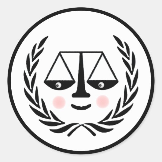 Sticker Rond École de droit du procureur (Devant)