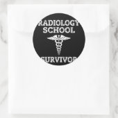 Sticker Rond École de radiologie Survivant Caduceus (Sac)
