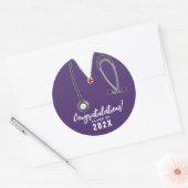 Sticker Rond Ecole de soins infirmiers Grad Classic Round Stick (Enveloppe)