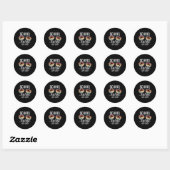Sticker Rond École De Vacances D'Été Fin De L'Année École Infir (Feuille)
