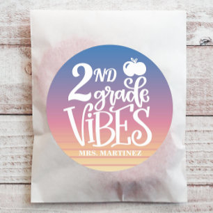 Sticker Rond École de vibes de qualité personnalisée
