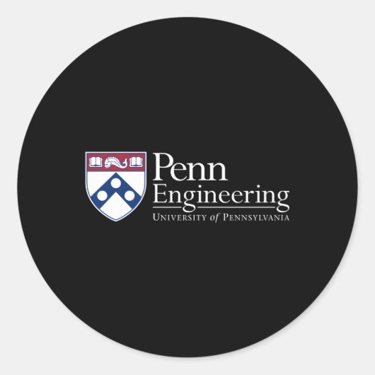 Sticker Rond École D'Ingénierie De Penn Quakers (Devant)