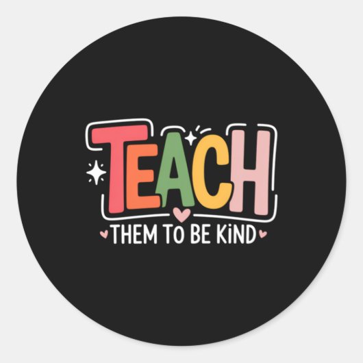 Sticker Rond École d'un professeur mignon (Devant)