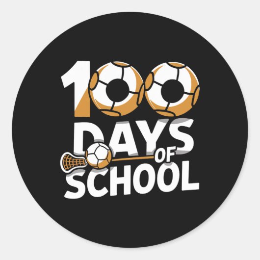 Sticker Rond École Étudiante Enseignant Enfants 100 Jours D'Éco (Devant)