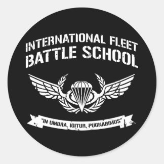 Sticker Rond École internationale de combat de la flotte Ender