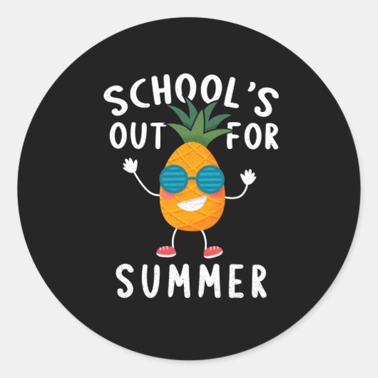 Sticker Rond Écoles en été (Devant)