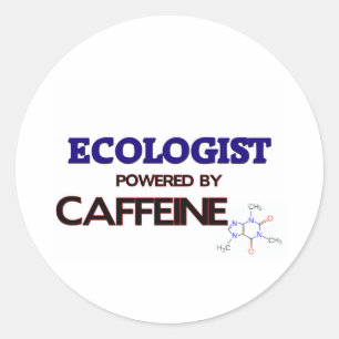 Sticker Rond Écologiste actionné par la caféine