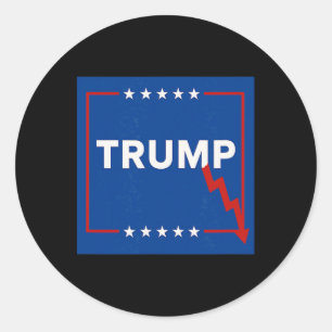 Sticker Rond Économie Trump 1