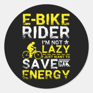 Sticker Rond Économiser mon énergie en vélo électronique