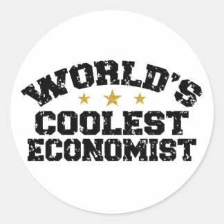 Sticker Rond Économiste drôle