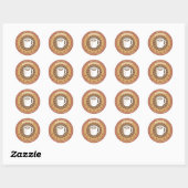 Sticker Rond Économiste instantané (Feuille)
