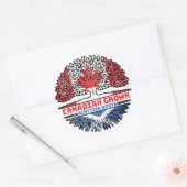 Sticker Rond Écosse Écosse Canadian Canada Tree Roots Flag (Enveloppe)