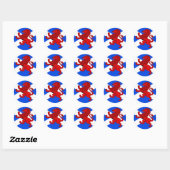 Sticker Rond Ecosse, lion rampant (Feuille)
