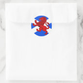 Sticker Rond Ecosse, lion rampant (Sac)