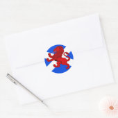 Sticker Rond Ecosse, lion rampant (Enveloppe)
