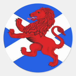 Sticker Rond Ecosse, lion rampant