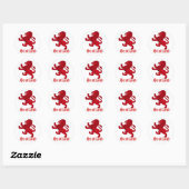 Sticker Rond Ecosse, lion rampant (Feuille)