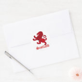 Sticker Rond Ecosse, lion rampant (Enveloppe)