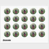 Sticker Rond Ecosse Terrier Melons (Feuille)