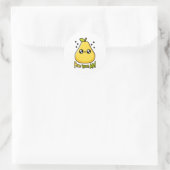 Sticker Rond Écoutez Avec Moi ! Jeu de poire mignon (Sac)