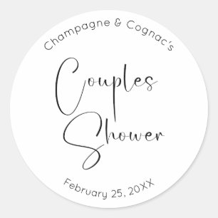 Sticker Rond Écran moderne Couples Douche