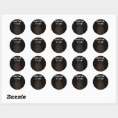Sticker Rond Écran numérique (Feuille)
