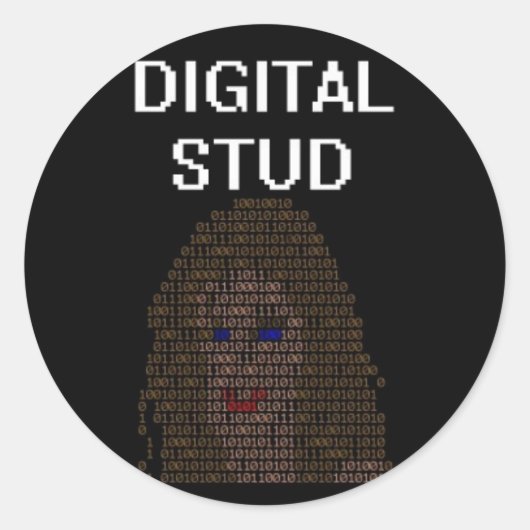 Sticker Rond Écran numérique (Devant)