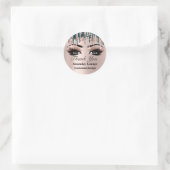 Sticker Rond Écrans d'extension de maquillage Lashes Rose Merci (Sac)