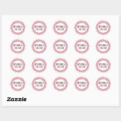 Sticker Rond Écrasage | Saupoudrer bébé (Feuille)