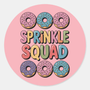 Sticker Rond Écrasage Saupoudrer bébé