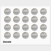 Sticker Rond Écriture Amour Verse 1 Jean 4:7-8 (Feuille)