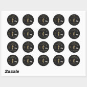 Sticker Rond Écriture biblique chrétienne (Feuille)