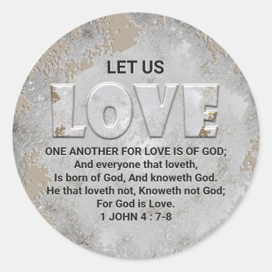 Sticker Rond Écriture d'amour (Devant)