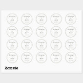 Sticker Rond Écriture Décontractée Dusty Vert Minimale (Feuille)